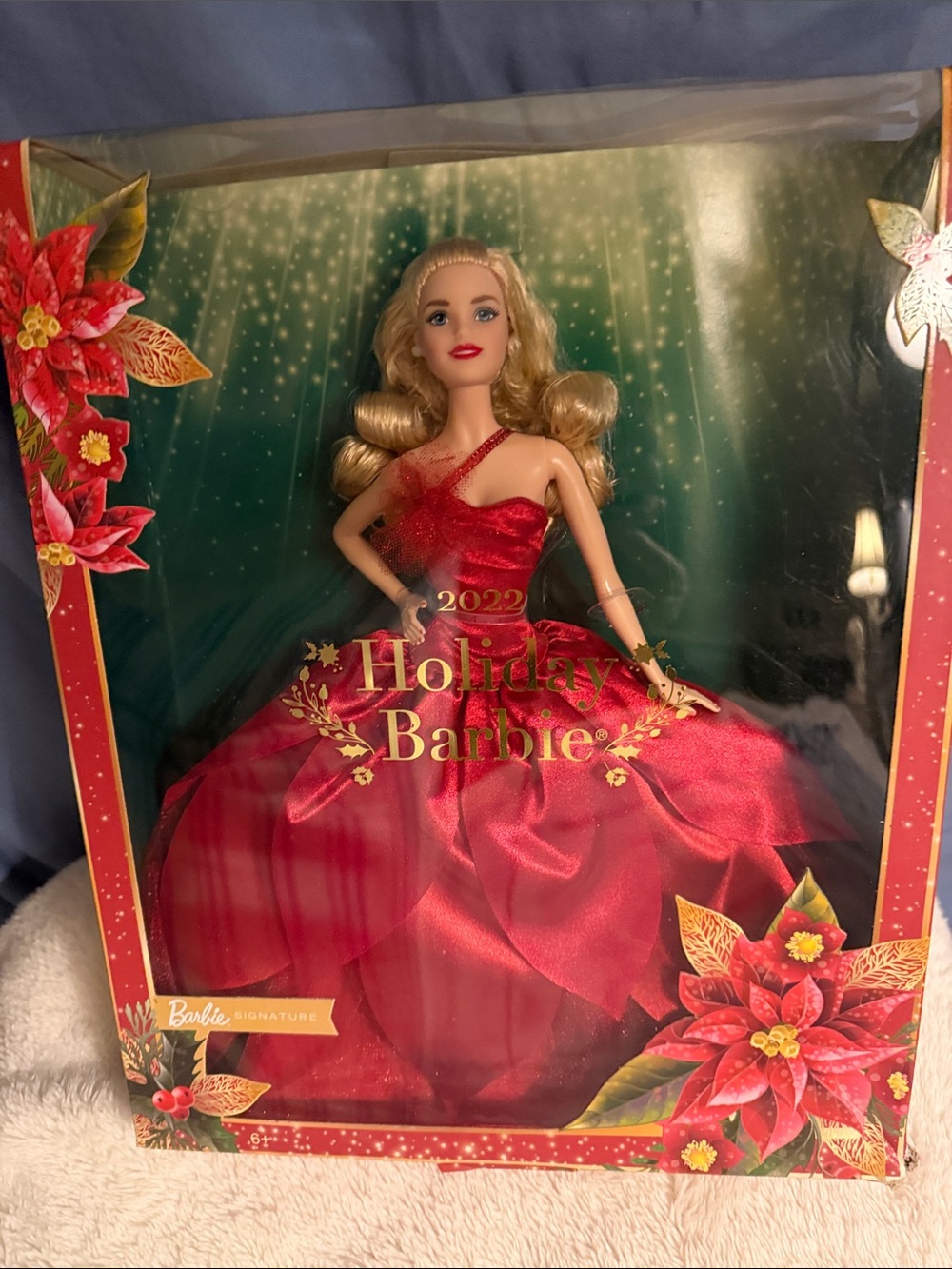 Barbie Holiday Doll in Red Satin Gown